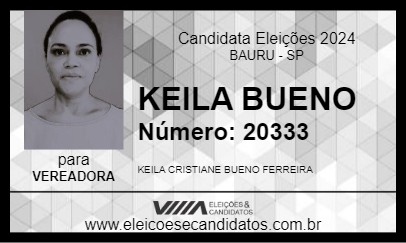 Candidato KEILA BUENO 2024 - BAURU - Eleições