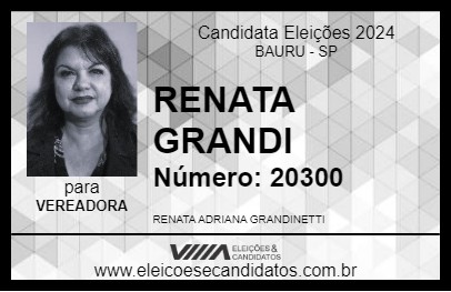 Candidato RENATA GRANDI 2024 - BAURU - Eleições