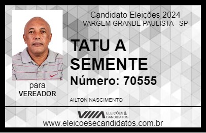 Candidato TATU A SEMENTE 2024 - VARGEM GRANDE PAULISTA - Eleições