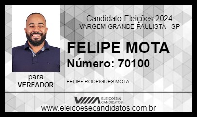 Candidato FELIPE MOTA 2024 - VARGEM GRANDE PAULISTA - Eleições