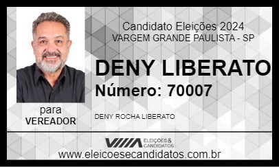 Candidato DENY LIBERATO 2024 - VARGEM GRANDE PAULISTA - Eleições