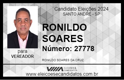 Candidato RONILDO SOARES 2024 - SANTO ANDRÉ - Eleições