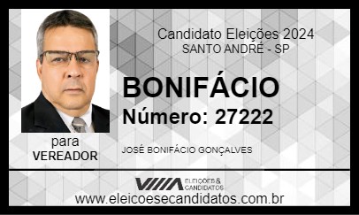 Candidato BONIFÁCIO 2024 - SANTO ANDRÉ - Eleições