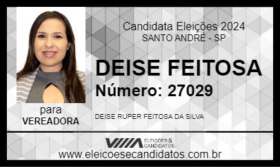 Candidato DEISE FEITOSA 2024 - SANTO ANDRÉ - Eleições