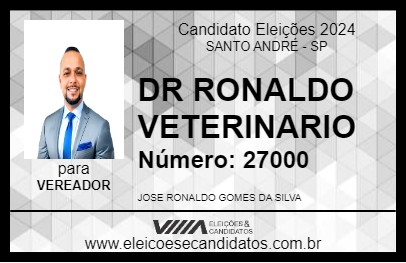 Candidato DR RONALDO VETERINARIO 2024 - SANTO ANDRÉ - Eleições