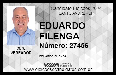 Candidato EDUARDO FILENGA 2024 - SANTO ANDRÉ - Eleições