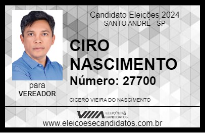 Candidato CIRO NASCIMENTO 2024 - SANTO ANDRÉ - Eleições