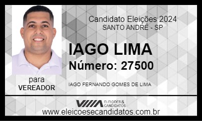 Candidato IAGO  LIMA 2024 - SANTO ANDRÉ - Eleições