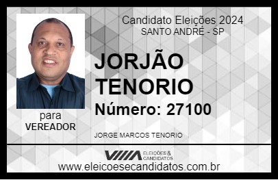 Candidato JORJÃO TENORIO 2024 - SANTO ANDRÉ - Eleições