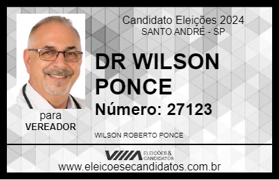 Candidato DR WILSON PONCE 2024 - SANTO ANDRÉ - Eleições