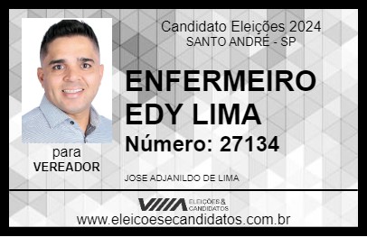 Candidato ENFERMEIRO EDY LIMA 2024 - SANTO ANDRÉ - Eleições