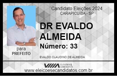 Candidato DR EVALDO ALMEIDA 2024 - CARAPICUÍBA - Eleições