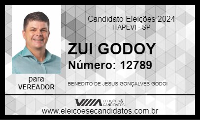 Candidato ZUI GODOY 2024 - ITAPEVI - Eleições