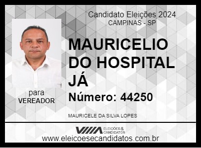 Candidato MAURICELIO DO HOSPITAL JÁ 2024 - CAMPINAS - Eleições