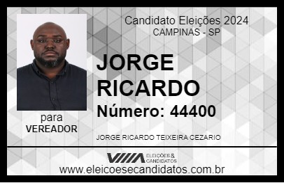 Candidato JORGE RICARDO 2024 - CAMPINAS - Eleições