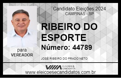 Candidato RIBEIRO DO ESPORTE 2024 - CAMPINAS - Eleições