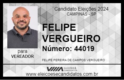 Candidato FELIPE VERGUEIRO 2024 - CAMPINAS - Eleições