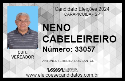 Candidato NENO CABELEIREIRO 2024 - CARAPICUÍBA - Eleições