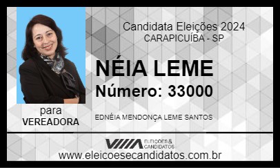 Candidato NÉIA LEME 2024 - CARAPICUÍBA - Eleições