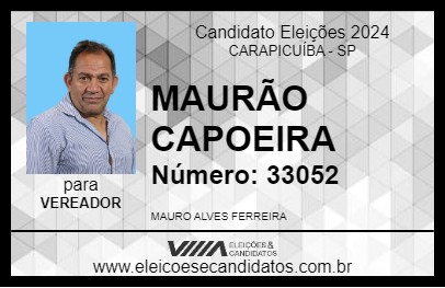 Candidato MAURÃO CAPOEIRA 2024 - CARAPICUÍBA - Eleições