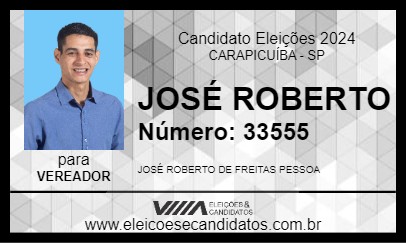 Candidato JOSÉ ROBERTO  AD 2024 - CARAPICUÍBA - Eleições