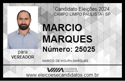 Candidato MARCIO MARQUES 2024 - CAMPO LIMPO PAULISTA - Eleições