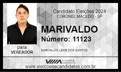 Candidato MARIVALDO 2024 - CORONEL MACEDO - Eleições