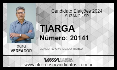 Candidato TIARGA 2024 - SUZANO - Eleições