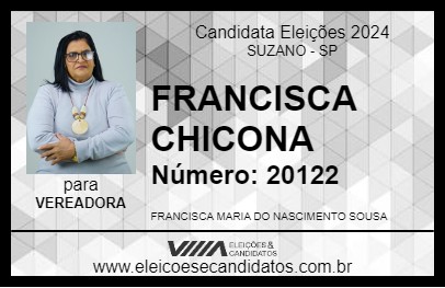 Candidato FRANCISCA CHICONA 2024 - SUZANO - Eleições