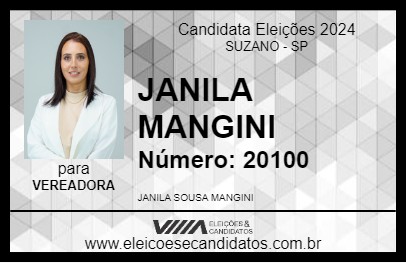 Candidato JANILA MANGINI 2024 - SUZANO - Eleições