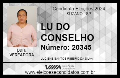 Candidato LU DO CONSELHO 2024 - SUZANO - Eleições