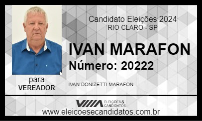 Candidato IVAN MARAFON 2024 - RIO CLARO - Eleições