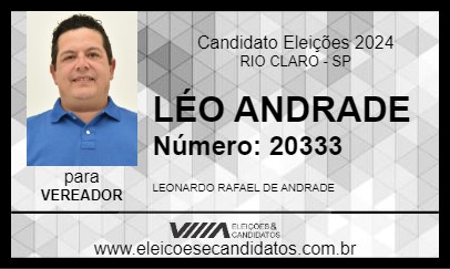 Candidato LÉO ANDRADE 2024 - RIO CLARO - Eleições