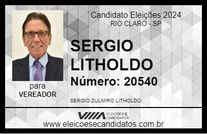 Candidato SERGIO LITHOLDO 2024 - RIO CLARO - Eleições