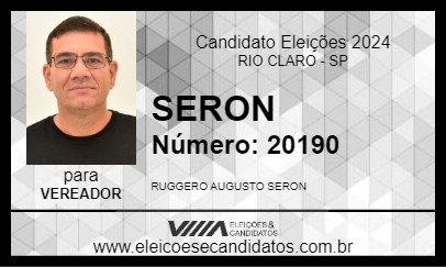 Candidato SERON 2024 - RIO CLARO - Eleições