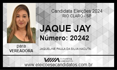 Candidato JAQUE  JAY 2024 - RIO CLARO - Eleições