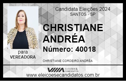 Candidato CHRISTIANE ANDRÉA 2024 - SANTOS - Eleições