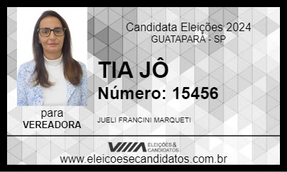 Candidato TIA JÔ 2024 - GUATAPARÁ - Eleições