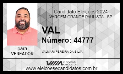 Candidato VAL 2024 - VARGEM GRANDE PAULISTA - Eleições