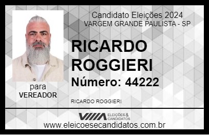 Candidato RICARDO ROGGIERI 2024 - VARGEM GRANDE PAULISTA - Eleições