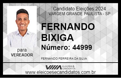 Candidato FERNANDO BIXIGA 2024 - VARGEM GRANDE PAULISTA - Eleições