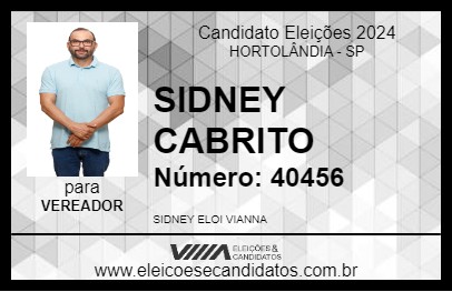 Candidato SIDNEY CABRITO 2024 - HORTOLÂNDIA - Eleições