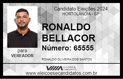 Candidato RONALDO BELLACOR 2024 - HORTOLÂNDIA - Eleições