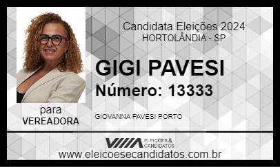 Candidato GIGI PAVESI 2024 - HORTOLÂNDIA - Eleições