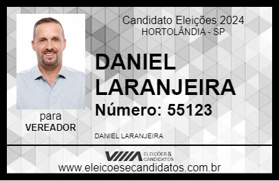 Candidato DANIEL LARANJEIRA 2024 - HORTOLÂNDIA - Eleições