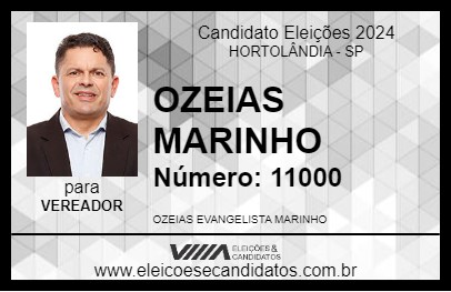 Candidato OZEIAS MARINHO 2024 - HORTOLÂNDIA - Eleições