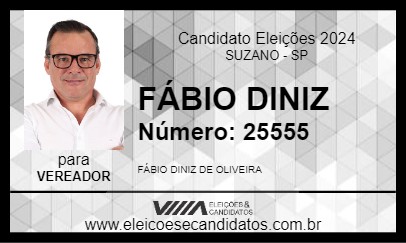 Candidato FÁBIO DINIZ 2024 - SUZANO - Eleições