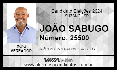 Candidato JOÃO SABUGO 2024 - SUZANO - Eleições