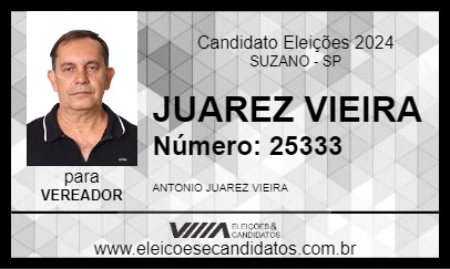 Candidato JUAREZ VIEIRA 2024 - SUZANO - Eleições