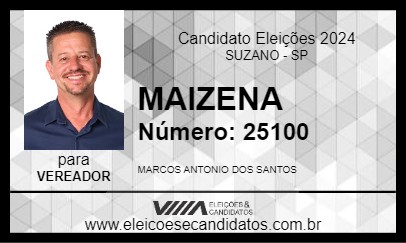 Candidato MAIZENA 2024 - SUZANO - Eleições